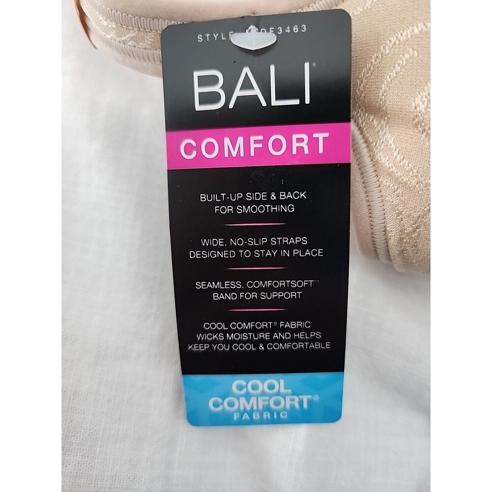 Bali Bra 34DD Cool Comfort Wireless 3463 Stretch Padded Beige Adjustable NWT - Picture 5 of 5